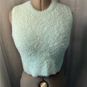 BP Fuzzy Light Blue Tank Top